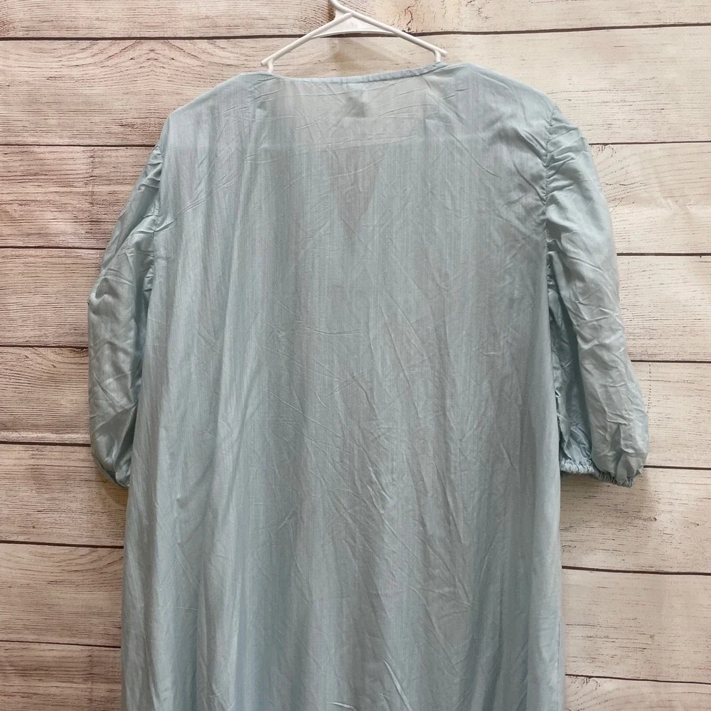 ETHNC EMBROIDERED MAXI DRESS IN BABY BLUE - Picture 4 of 9